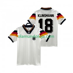 Camisola Alemanha KLINSMANN 18 1992 Retro Homem Equipamento Primeiro Manga Curta